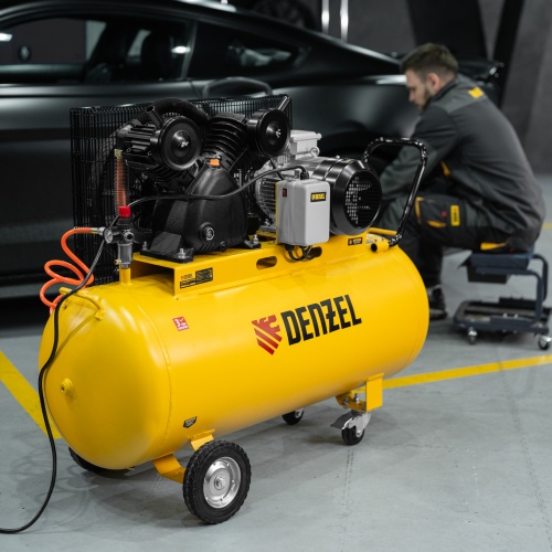 Компрессор воздушный рем. привод BCV 5500-T/200, 5,5 кВт, 200 литров, 850 л/мин Denzel фото 25