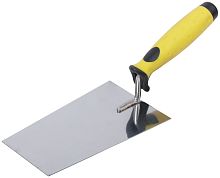 Мастерок нержавеющий, мягкая ручка, профи, трапеция 180 мм