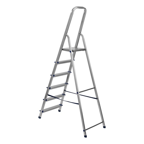 Стремянка, 6 ступеней, алюминиевая, Сибртех фото 2