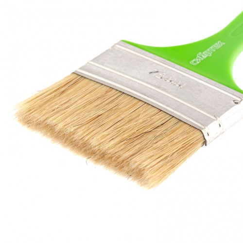 Кисть флейцевая "Евро", 75 x 8, натуральная щетина, пластиковая ручка Сибртех фото 2