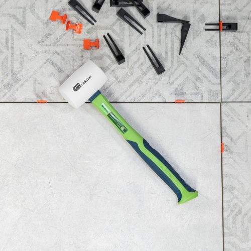 Киянка резиновая, 450 г, белая резина, фибергласовая рукоятка Сибртех фото 6