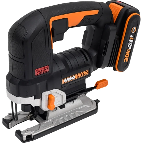 Аккумуляторный бесщеточный лобзик WORX 20 В, 2.5 Ачх1, ЗУ 2 А, кейс WORX WX542 фото 6
