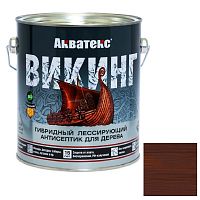 Антисептик для дерева гибридный Акватекс Викинг лессирующий полуматовый Орех 0,75 л