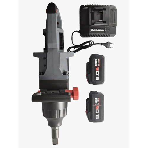 Аккумуляторный бесщеточный ударный гайковерт Profipower T-4000NK короткий шпиндель (40В, 4000Нм, Li-ion-2шт, 8.0Ач, Переходник 1, З/У, в кейсе) E0243 фото 8