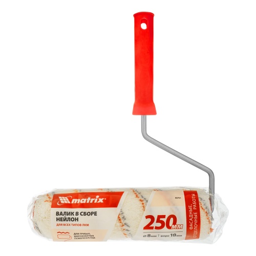 Валик "Нейлон Люкс", 250 мм, ворс 18 мм, D 48 мм, D ручки 8 мм, полиамид Matrix фото 6