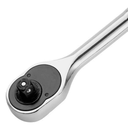 Ключ-трещотка 3/8", 45 зубьев, цельнометаллический, с быстрым сбросом, CrV, хром Сибртех фото 6