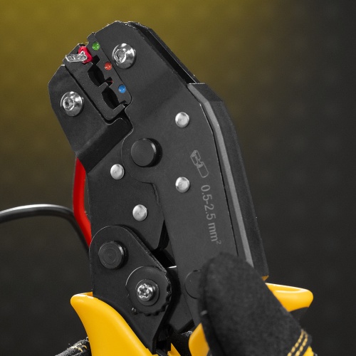 Клещи для обжима изолир. наконечников НКИ и НВИ, разъемов РПИ, гильз ГСИ, 0,5 - 2,5 мм2 Denzel фото 10