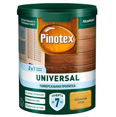 Пропитка 2 в 1 Pinotex Universal карельская сосна 0,9 л