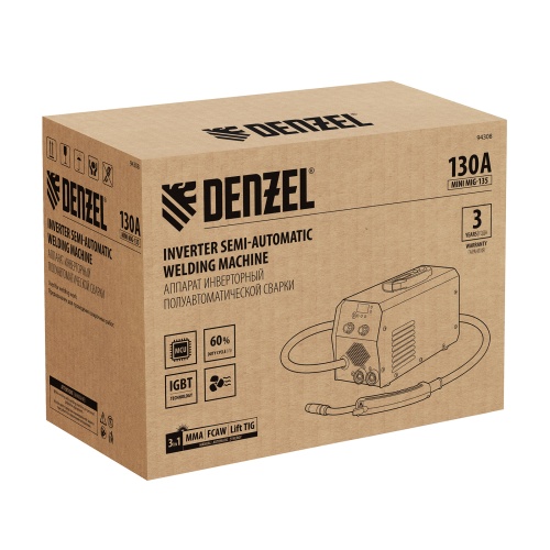 Аппарат инвертор. полуавтомат. сварки Mini MIG-135, 130 А, ПВ 60%// Denzel фото 21