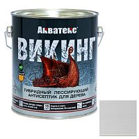 Антисептик для дерева гибридный Акватекс Викинг лессирующий полуматовый белый 0,75 л