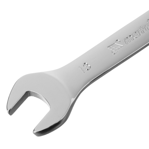Ключ комбинированный трещоточный, 13 мм, CrV, шарнирный, зеркальный хром Matrix Professional фото 4