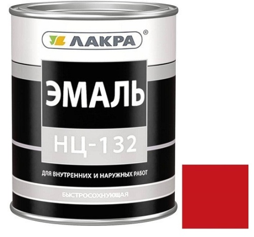 Эмаль Лакра НЦ-132 глянцевая красная 0,7 кг