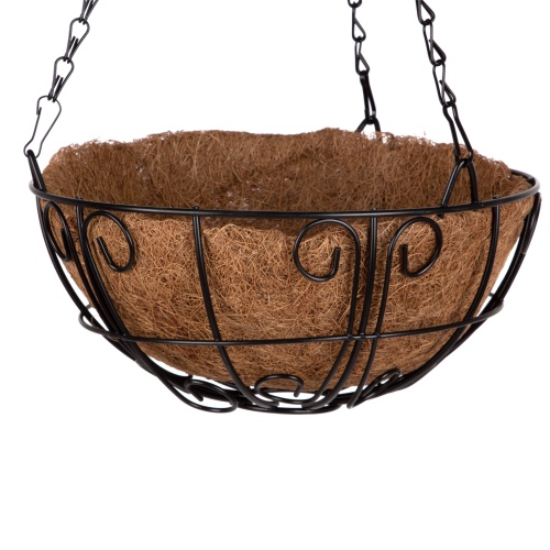 Подвесное кашпо с декором, 25 см, с кокосовой корзиной Palisad фото 2