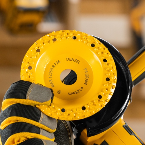 Чашка твёрдосплавная зачистная,125 мм, Наклонная, крупное зерно #8 Denzel фото 8