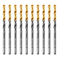 Сверло по металлу, 3,5 мм, HSS-Tin, Golden Tip, 10 шт. Denzel