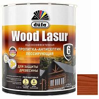 Пропитка лессирующая для защиты древесины Dufa Wood Lazur махагон 0,9 л