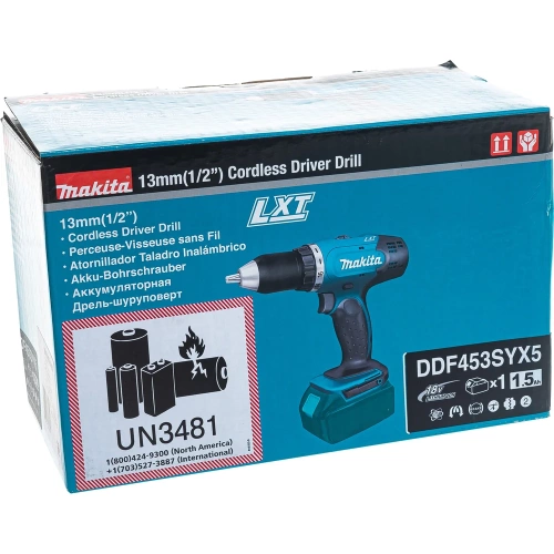 Аккумуляторная дрель-шуруповерт Makita DDF453SYX5 фото 10