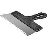 Шпатель фасадный Зубр Мастер 10078-25-06 с пластиковой ручкой и зубьями 6х6 мм 250 мм