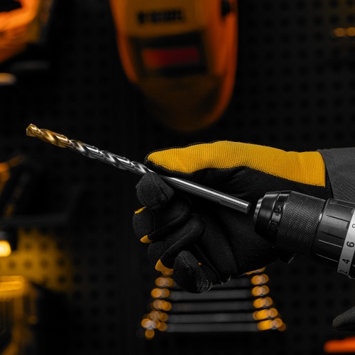 Сверло спиральное по металлу 9 х 175 мм, Р6М5, Golden Tip, удлиненное Denzel фото 8