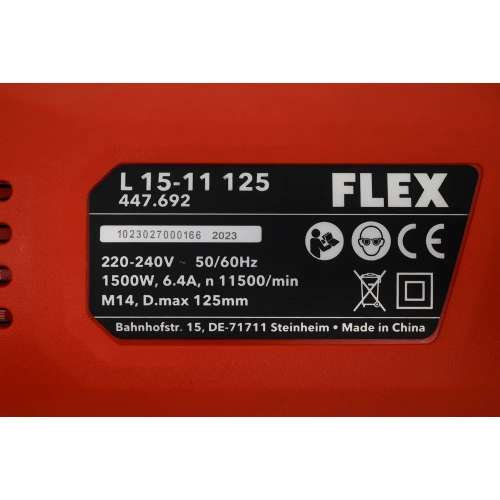 Угловая шлифовальная машина FLEX L 15-11 125 230/СЕЕ 447692 фото 8 Угловая шлифовальная машина FLEX L 15-11 125 230/СЕЕ 447692 фото 8