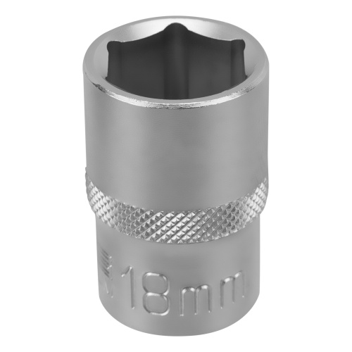 Головка торцевая, 18 мм, шестигранная, CrV, под квадрат 1/2 Stels фото 2