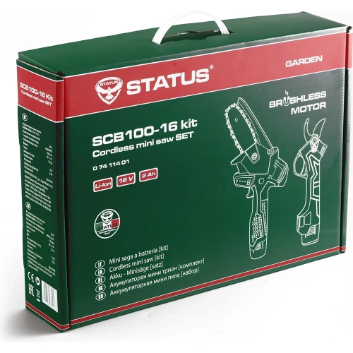 Бесщёточный аккумуляторный набор STATUS SCB10-16 Kit 07411401 фото 11