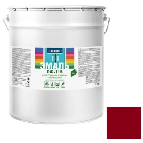 Эмаль Proremontt ПФ-115 красно-коричневая 20 кг
