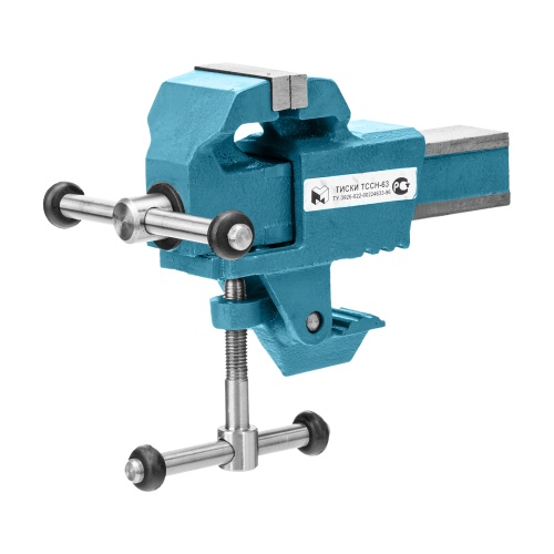 Тиски слесарные, 63 мм, крепление для стола, винтовой зажим (Глазов) фото 19