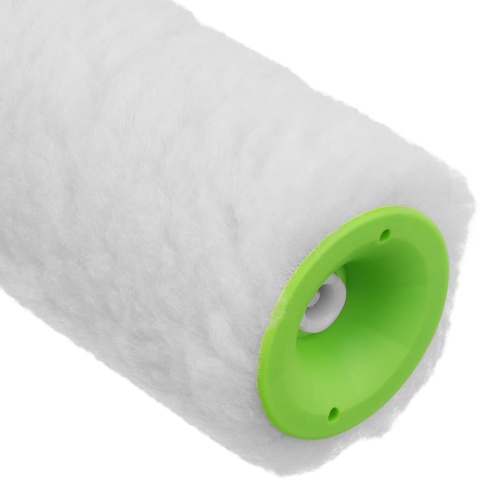 Валик с натуральным мехом, с ручкой, 200 мм, ворс 12 мм, D 48 мм, D ручки 6 мм, Сибртех фото 4