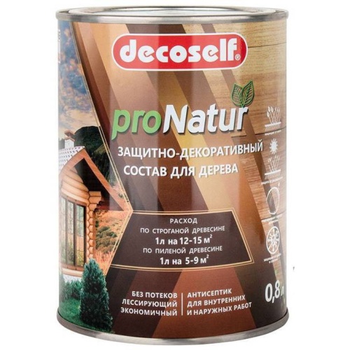 Антисептик лессирующий Pufas Decoself калужница 0,8 л