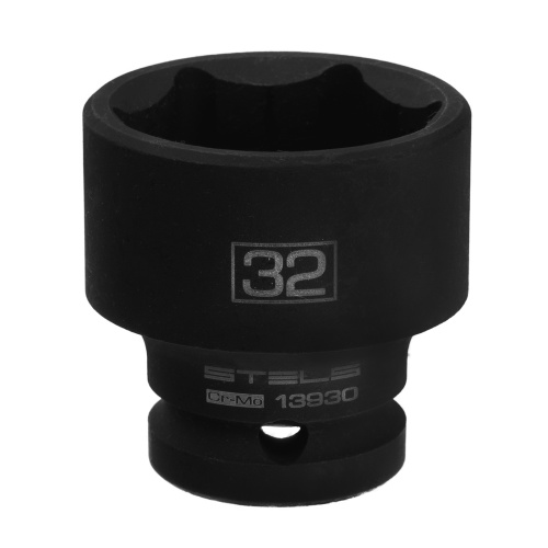 Головка ударная шестигранная, 32 мм, 1/2, CrMo Stels фото 3 Головка ударная шестигранная, 32 мм, 1/2, CrMo Stels фото 3