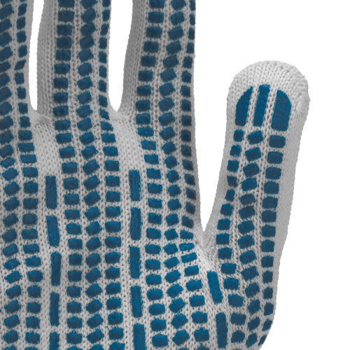 Перчатки х/б с ПВХ, протектор 35 г, 10 кл, 10 пар в упаковке фото 3