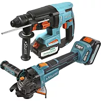 Набор аккумуляторного инструмента Sturm CRH1832BLC+CAG18125BLE