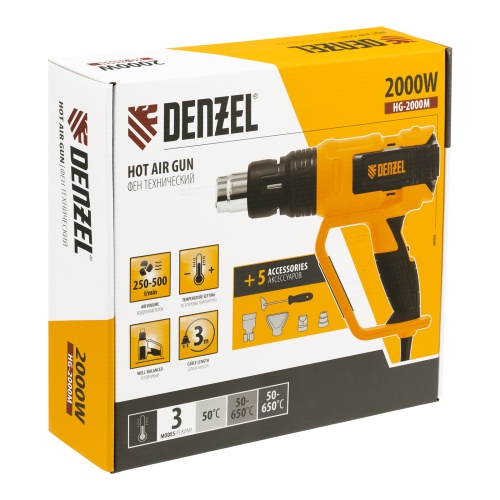 Фен технический HG-2000M, 2000 Вт, 3 режима Denzel фото 10 Фен технический HG-2000M, 2000 Вт, 3 режима Denzel фото 10