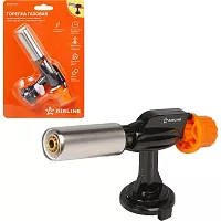 Горелка газовая Airline на цанговый баллон, пьeзоподжиг, сопло D22x55мм, с керамикой, металл ADGT005