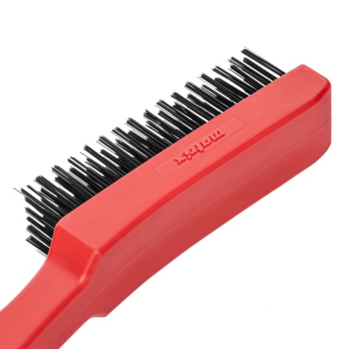 Щетка зачистная шестирядная, закаленная прямая проволока с пластиковой ручкой Matrix фото 5