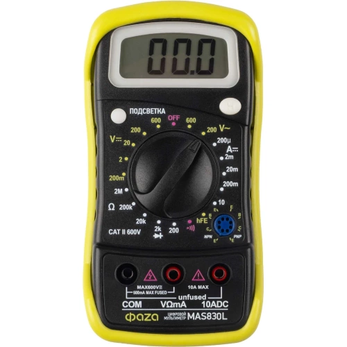 Цифровой мультиметр ФАZА MAS830L 5000490 фото 4 Цифровой мультиметр ФАZА MAS830L 5000490 фото 4