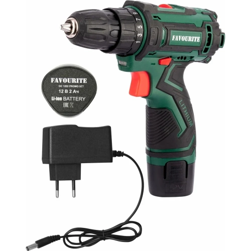 Акк. дрель-шуруповёрт FAVOURITE DC 1202 PROMO SET 12В, 2Ач, 22Нм Li-ion набор 101121202 фото 5 Акк. дрель-шуруповёрт FAVOURITE DC 1202 PROMO SET 12В, 2Ач, 22Нм Li-ion набор 101121202 фото 5