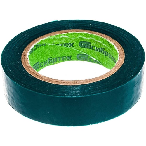 Изолента ПВХ Сибртех 88797 зеленая 19 мм 20 м