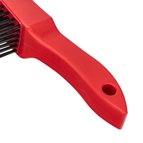 Щетка зачистная шестирядная, закаленная прямая проволока с пластиковой ручкой Matrix фото 6