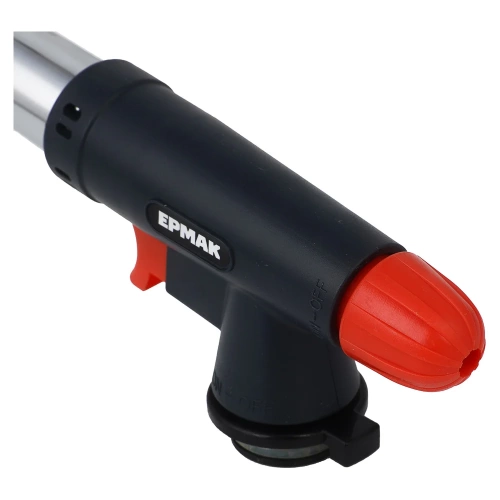 Горелка газ. с пьезо, цанг. захват, ЕРМАК широкое сопло, пласт., латунь; 16х5,5х3,2см 116-028 фото 3 Горелка газ. с пьезо, цанг. захват, ЕРМАК широкое сопло, пласт., латунь; 16х5,5х3,2см 116-028 фото 3