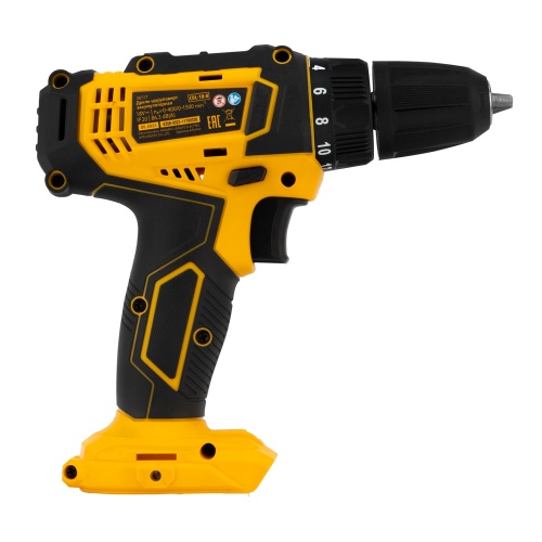 Дрель-шуруповерт аккумуляторная CDL-18-0, Li-Ion, 18 В Denzel фото 3