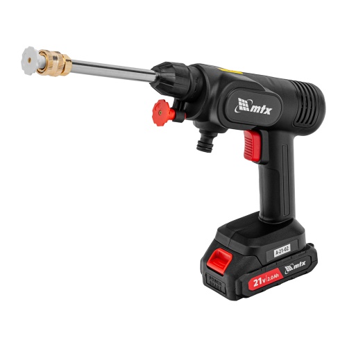 Моечная машина высокого давления аккумуляторная А-21-02, 40 бар, 4 л/мин, Li-ion 21 В, 2 акк. MTX фото 2