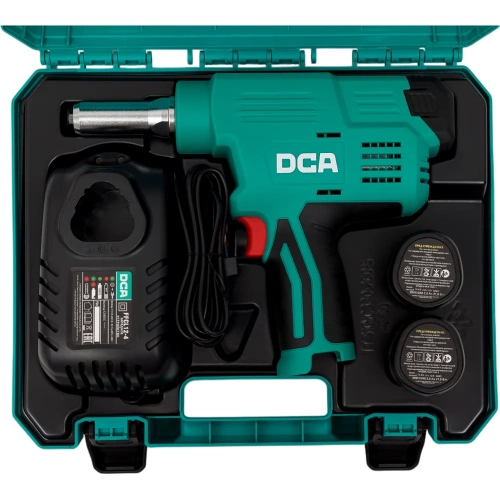 Аккумуляторный заклепочник DCA 2 АКБ 2,0 А*ч, в кейсе ADPM40 фото 11 Аккумуляторный заклепочник DCA 2 АКБ 2,0 А*ч, в кейсе ADPM40 фото 11