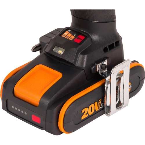 Винтоверт ударный бесщеточный аккумуляторный WORX 20В, 200Нм, 2Ач х2, ЗУ 2А, кейс WX265 фото 9 Винтоверт ударный бесщеточный аккумуляторный WORX 20В, 200Нм, 2Ач х2, ЗУ 2А, кейс WX265 фото 9