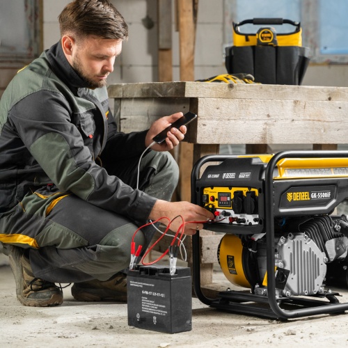 Генератор инверторный GK-5500iF, 5,5 кВт, 230 В, ручной старт DENZEL фото 24