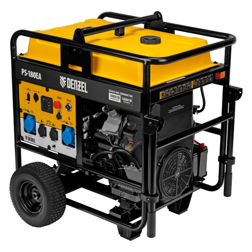 Генератор бензиновый PS-180EA, 18 кВт,230 В, 65л, разъем ATS,эл.старт Denzel фото 2