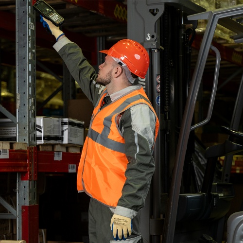 Каска защитная из ударопрочной пластмассы, оранжевая Сибртех фото 11