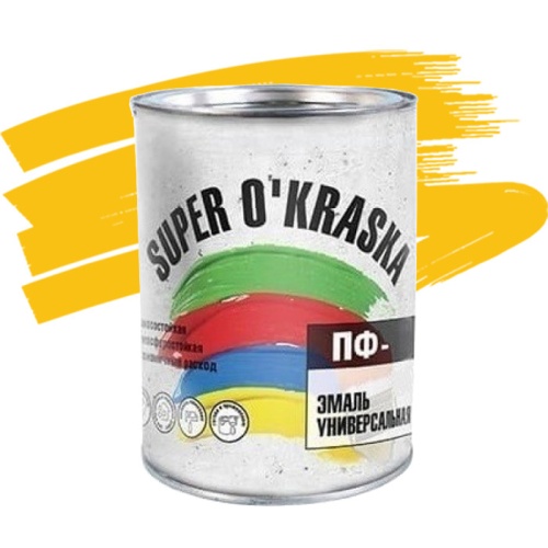 Эмаль Super Okraska ПФ-115 желтая глянцевая 1,9 кг