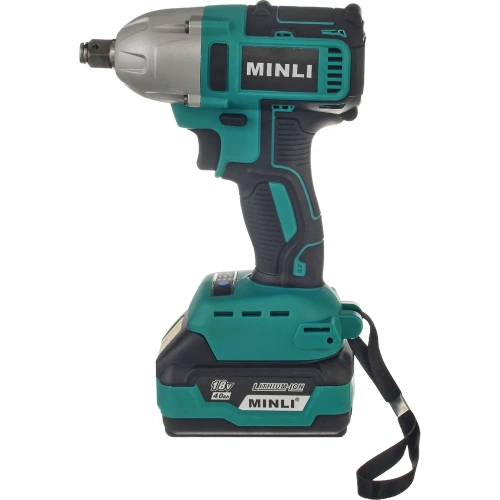 Аккумуляторный бесщеточный ударный гайковёрт MINLI 1/2 350N.m Li-ion 18Vx2 DC802-4.0A фото 5